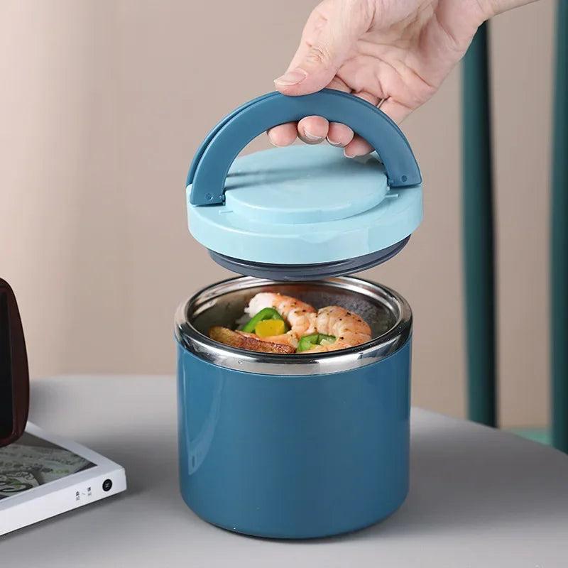 Thermo Lunchbox | Edelstahl Isolierbehälter | 630 ml / 1000 ml | Mit Griff & Auslaufsicher