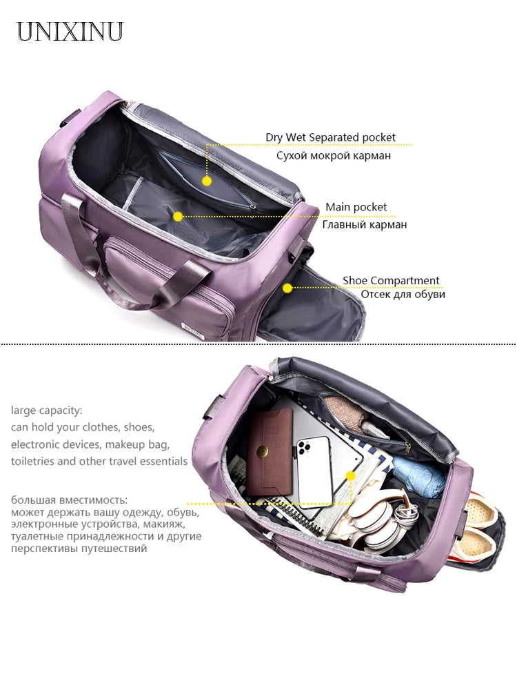 Reisetasche Veyora WeekAir | 35 L Kapazität | Mit Schuhfach & Nass-/Trocken-Trennung | Für Flugreisen, Sport & Wochenendausflüge