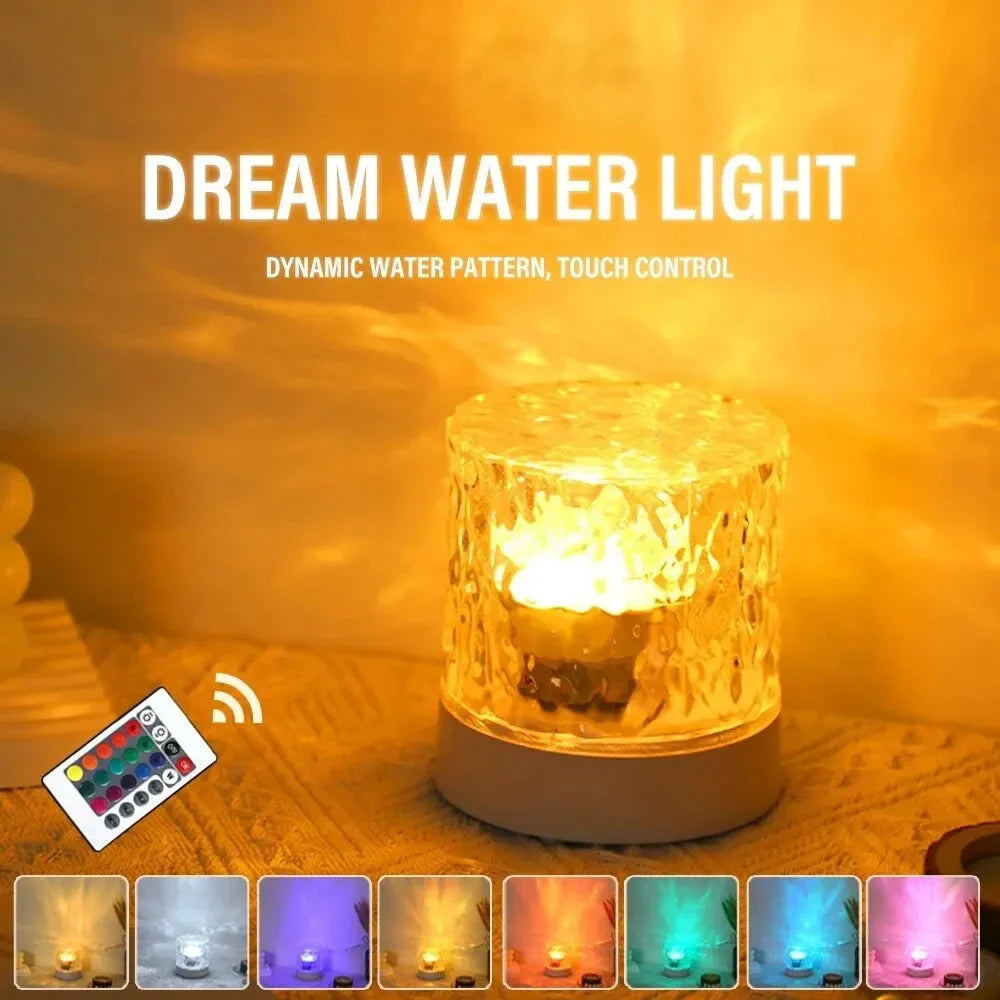 AURORA Wellenlicht Lampe | Dimmbar | RGB & Warmweiß | Kristall-Design