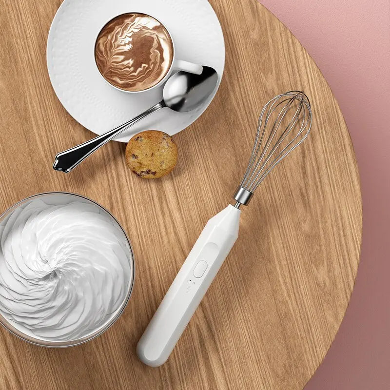 Frothix | Elektrischer Milchaufschäumer & Handmixer | Edelstahl | Für Kaffee, Milch & Eier | Wiederaufladbar & Vielseitig
