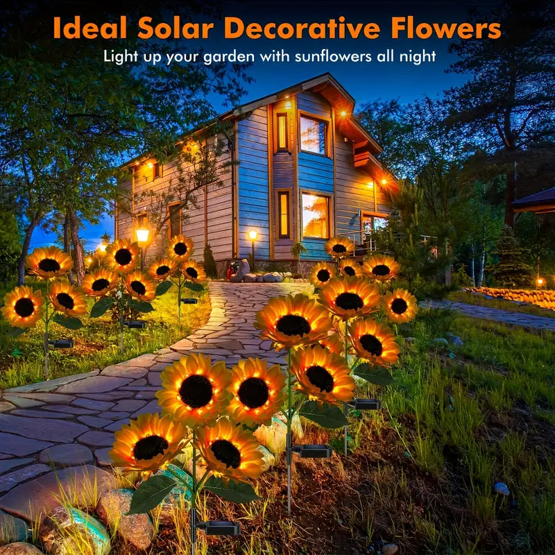 GardenGlow - Sonnenblumen-Solarleuchten für den Außenbereich