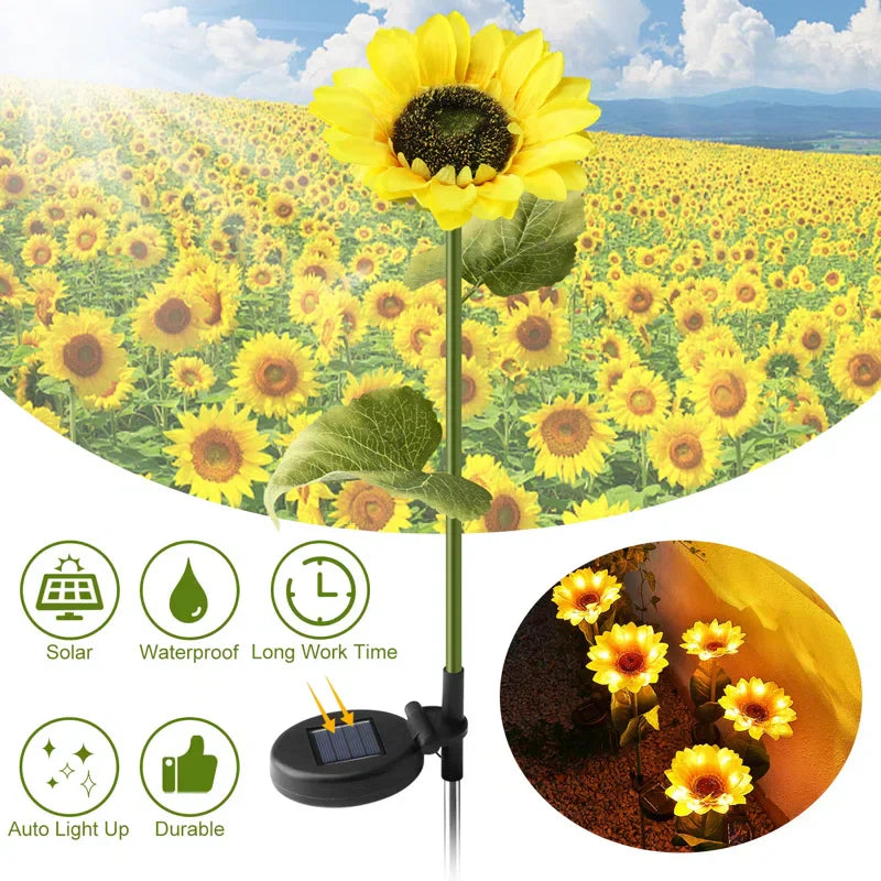 GardenGlow - Sonnenblumen-Solarleuchten für den Außenbereich