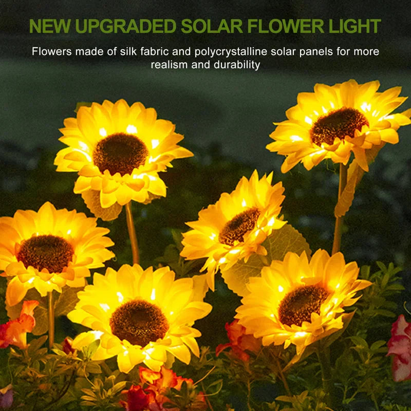 GardenGlow - Sonnenblumen-Solarleuchten für den Außenbereich