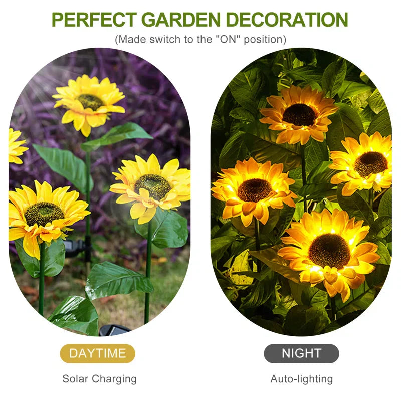 GardenGlow - Sonnenblumen-Solarleuchten für den Außenbereich