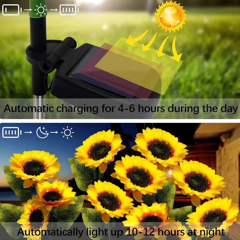 GardenGlow - Sonnenblumen-Solarleuchten für den Außenbereich