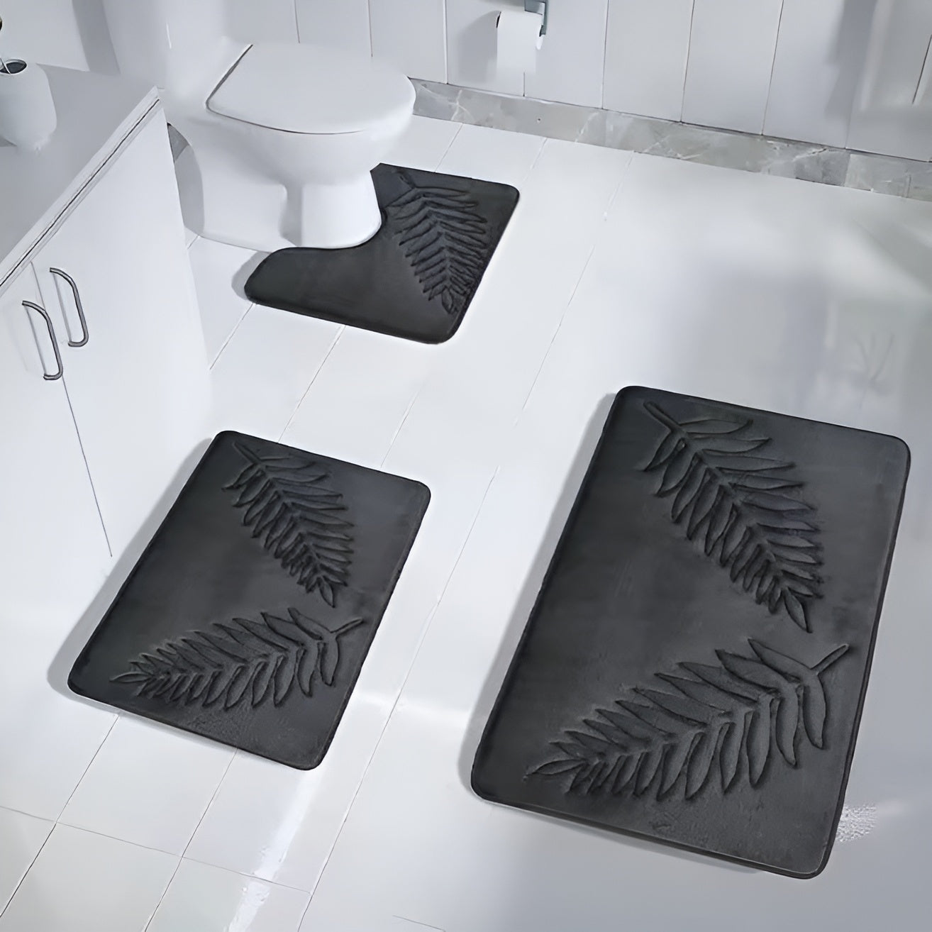 CloudStep Badematte | Ultraweich & Rutschfest | Schnell Trocknend | Grau 40×60 cm