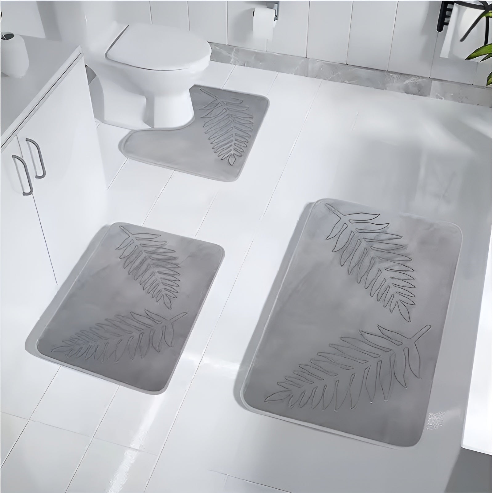 CloudStep Badematte | Ultraweich & Rutschfest | Schnell Trocknend | Grau 40×60 cm