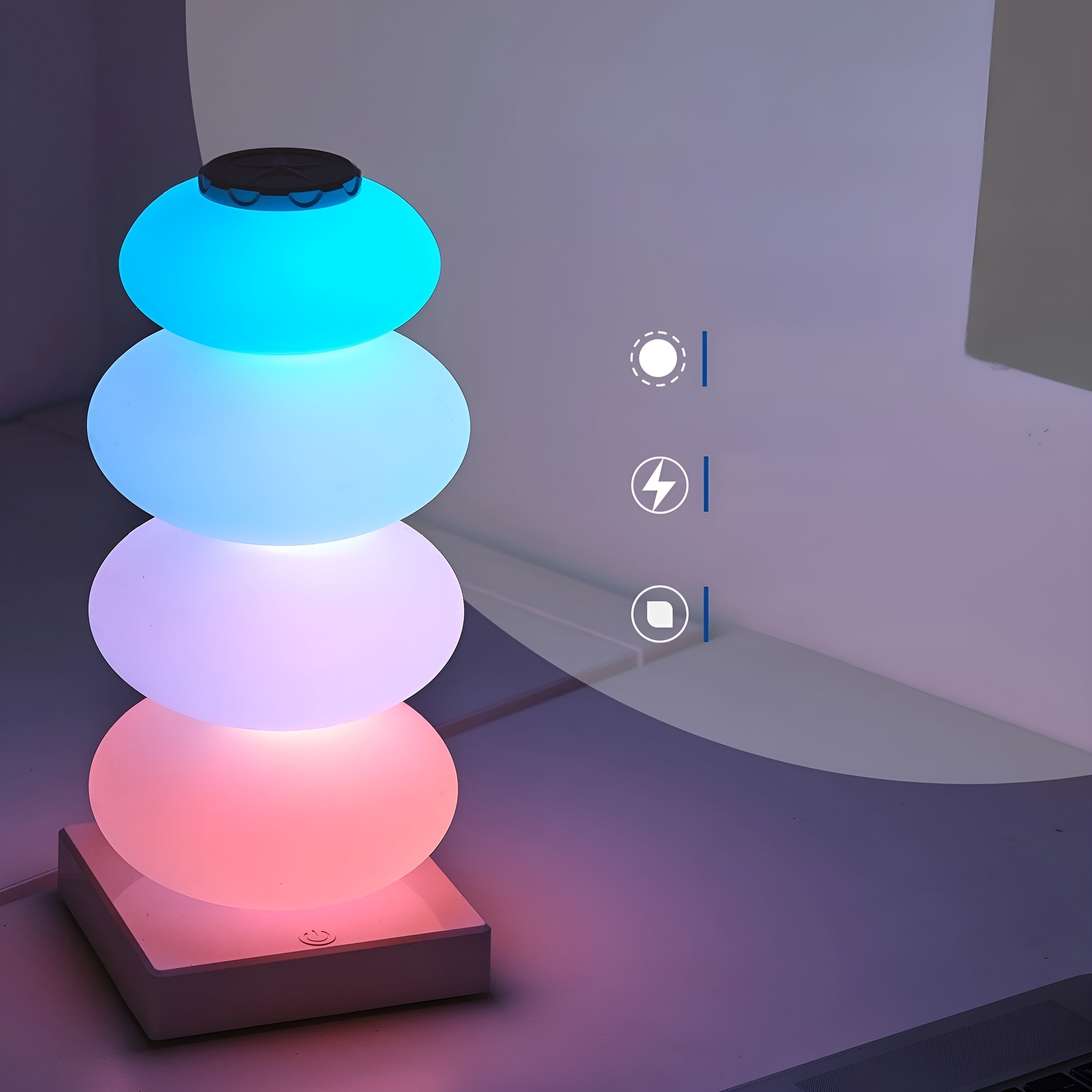 RGB Nachttischlampe | 16 Farben & Touch-Steuerung | Mit Fernbedienung | Tragbar & Wiederaufladbar