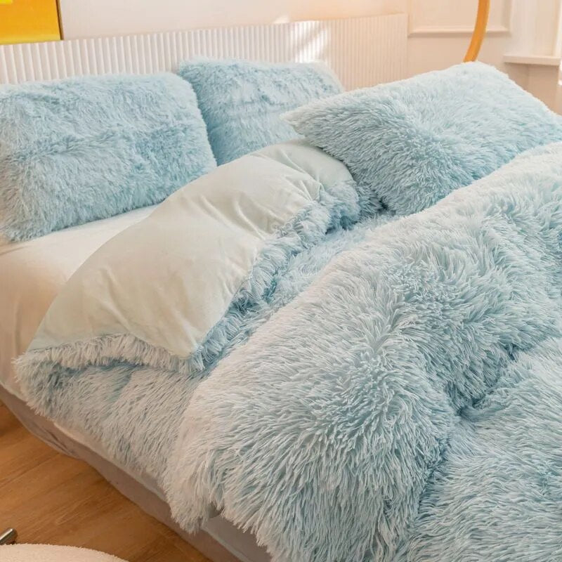 FluffLuxe - Plüsch Zottelige Bettbezug Set