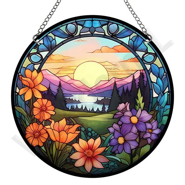 VitraLume Retro Sonnenfänger | Rund | Acryl Pastorale Stil | 15 x 15 cm