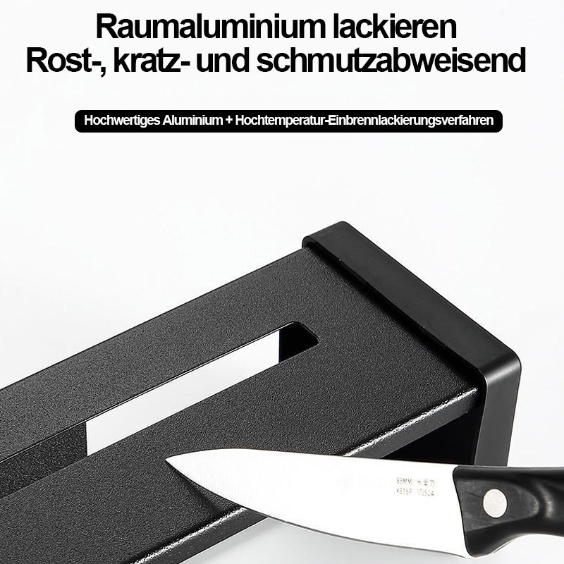 WallBlade - Wandmontierter stanzfreier Messerhalter aus Edelstahl