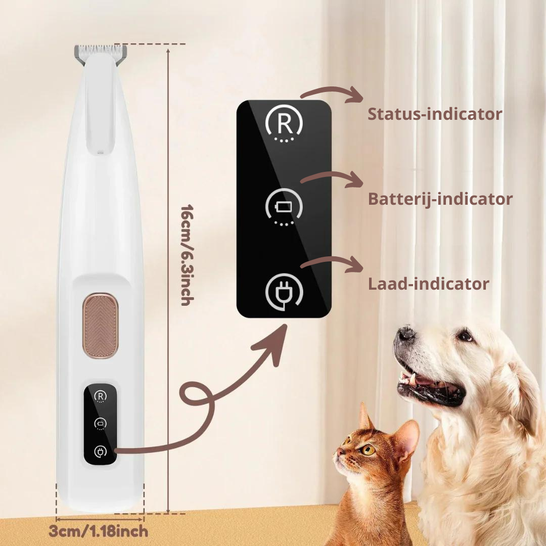 PawSpa - Geräuschloser & wasserdichter Trimmer für Katzen und Hunde