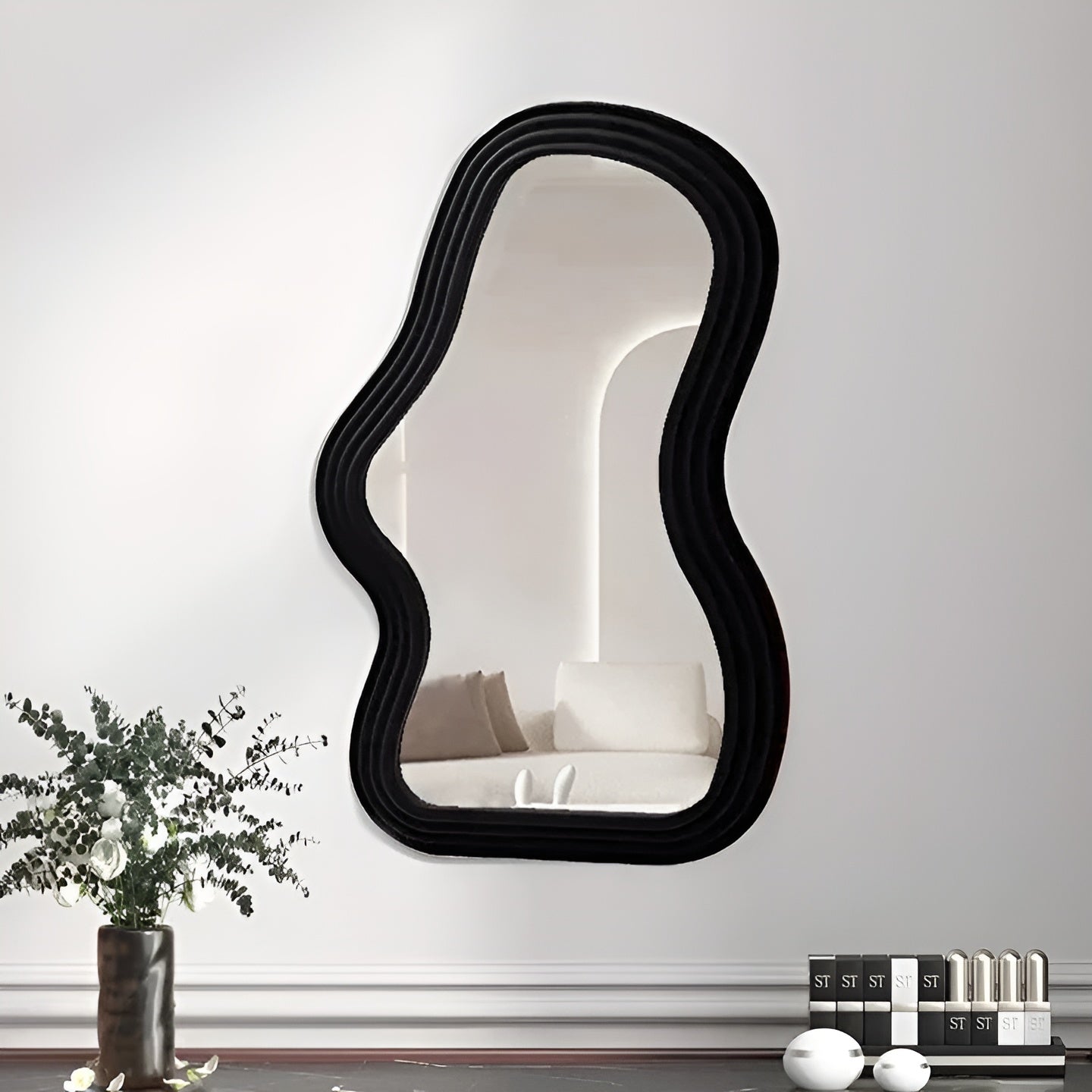 Cloudora Wandspiegel | Wolkenform | Dekorativ & Robust | ABS | 41 x 26 cm