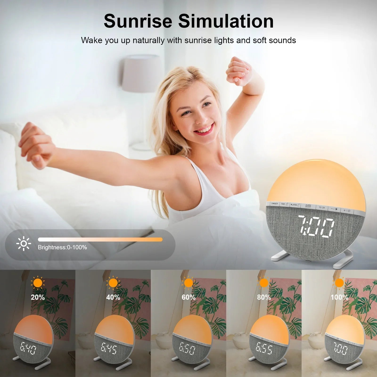 LumiRise – Der sanfte Sonnenaufgangs-Wecker für belebende Aufwachmomente