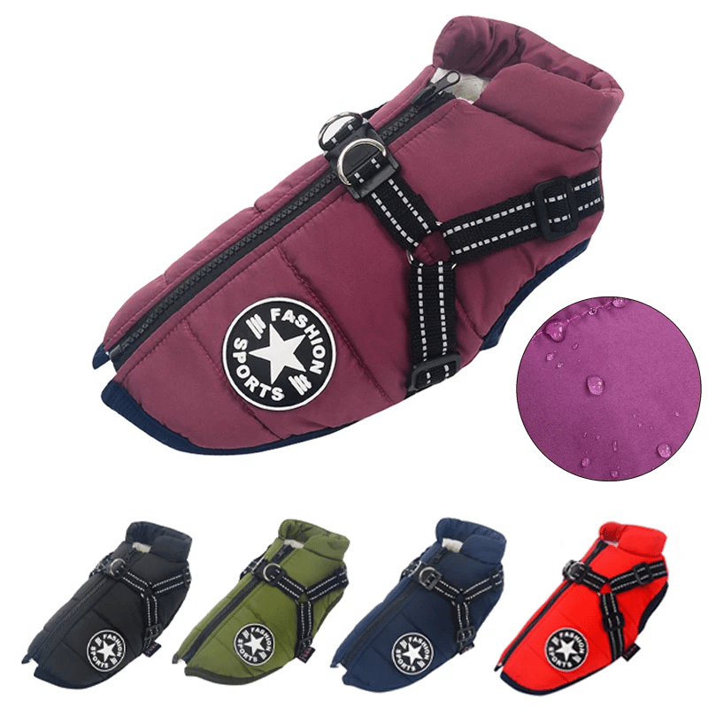 PupGuard - Winter-Hundejacke mit Geschirr