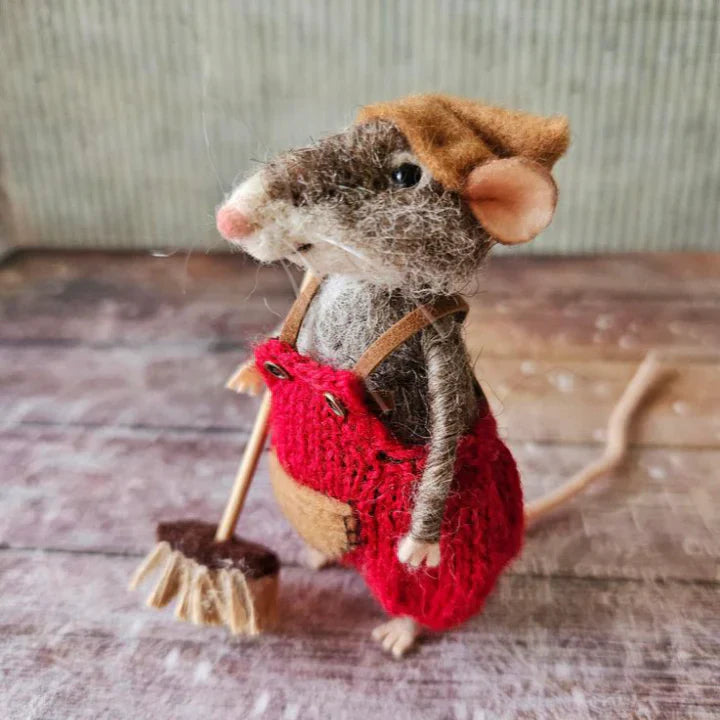 WhiskerWool™ – Handgefertigte, nadelfilzte Maus