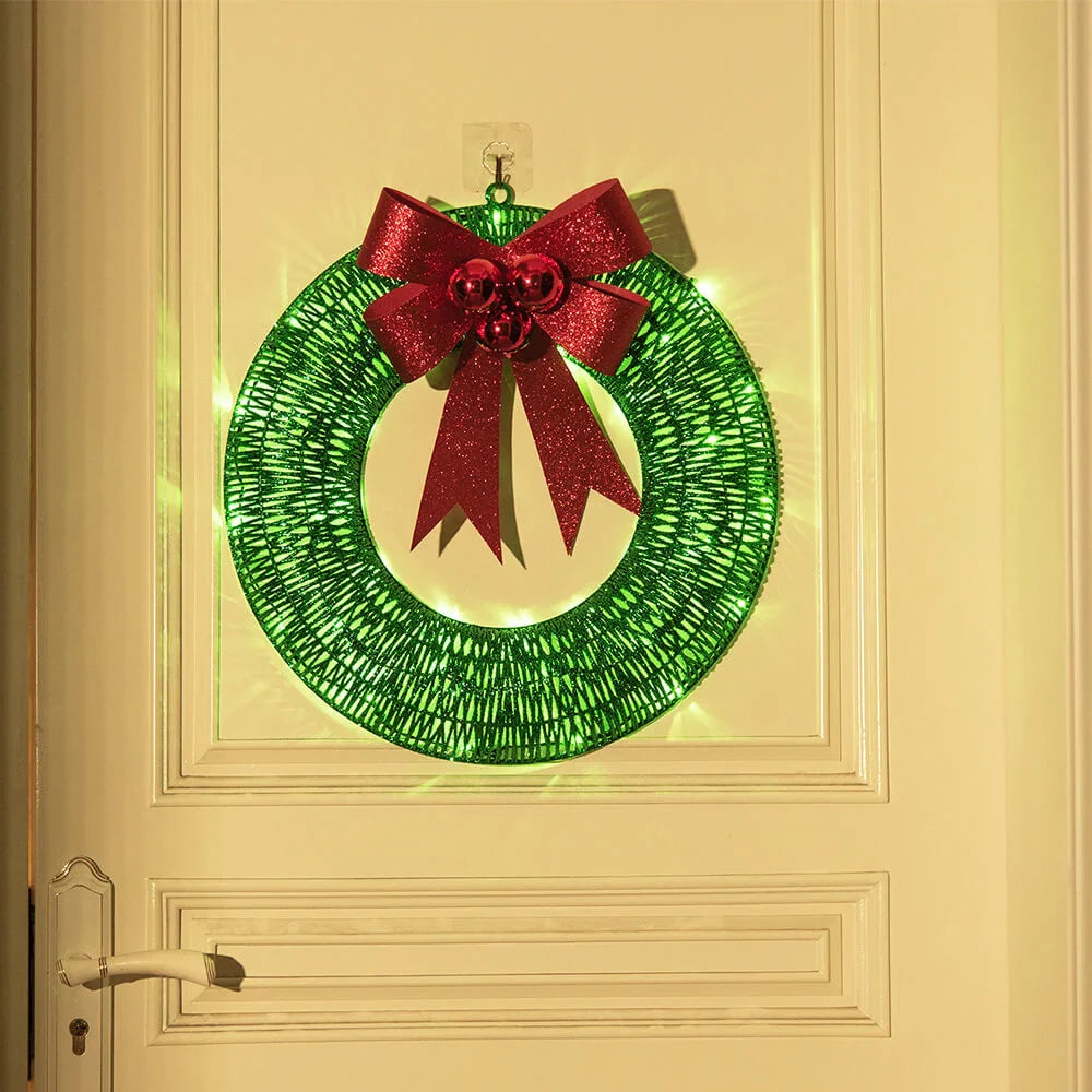 GlowBow – Der leuchtende Weihnachtskranz-Girlande für festliche Eleganz