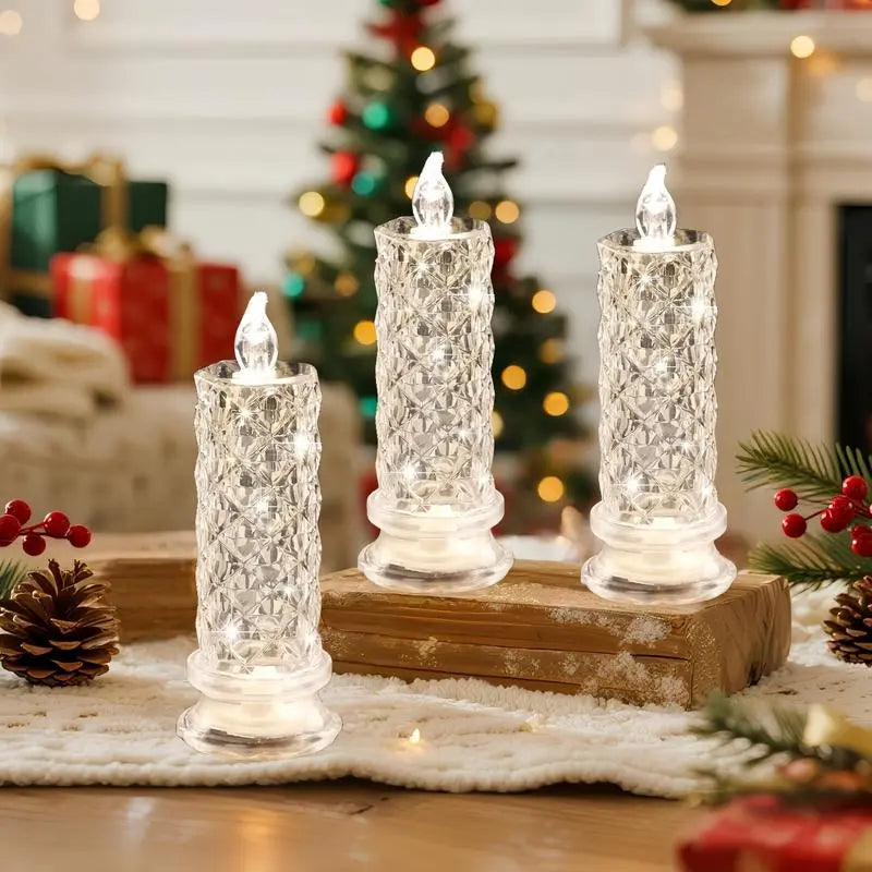 2+2 GRATIS | CrystalGlow – LED-Kerzen mit funkelndem Kristalleffekt