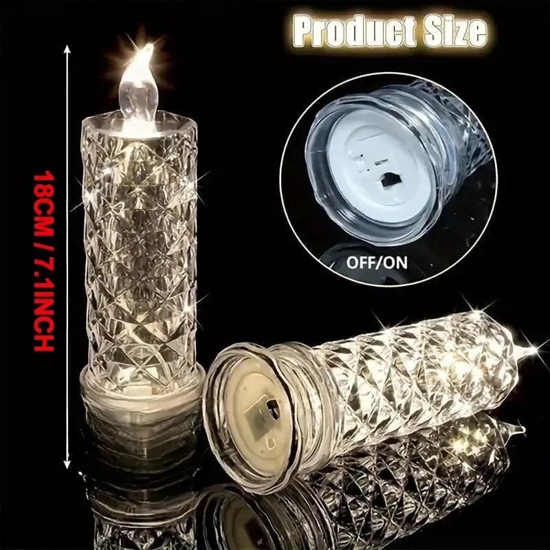 2+2 GRATIS | CrystalGlow – LED-Kerzen mit funkelndem Kristalleffekt