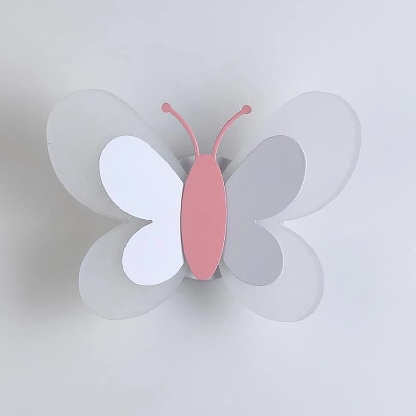 Farfalia Wandleuchte Schmetterling Kinderzimmer | LED Beleuchtung | Acryl & Eisen | 24×17×10,5 cm