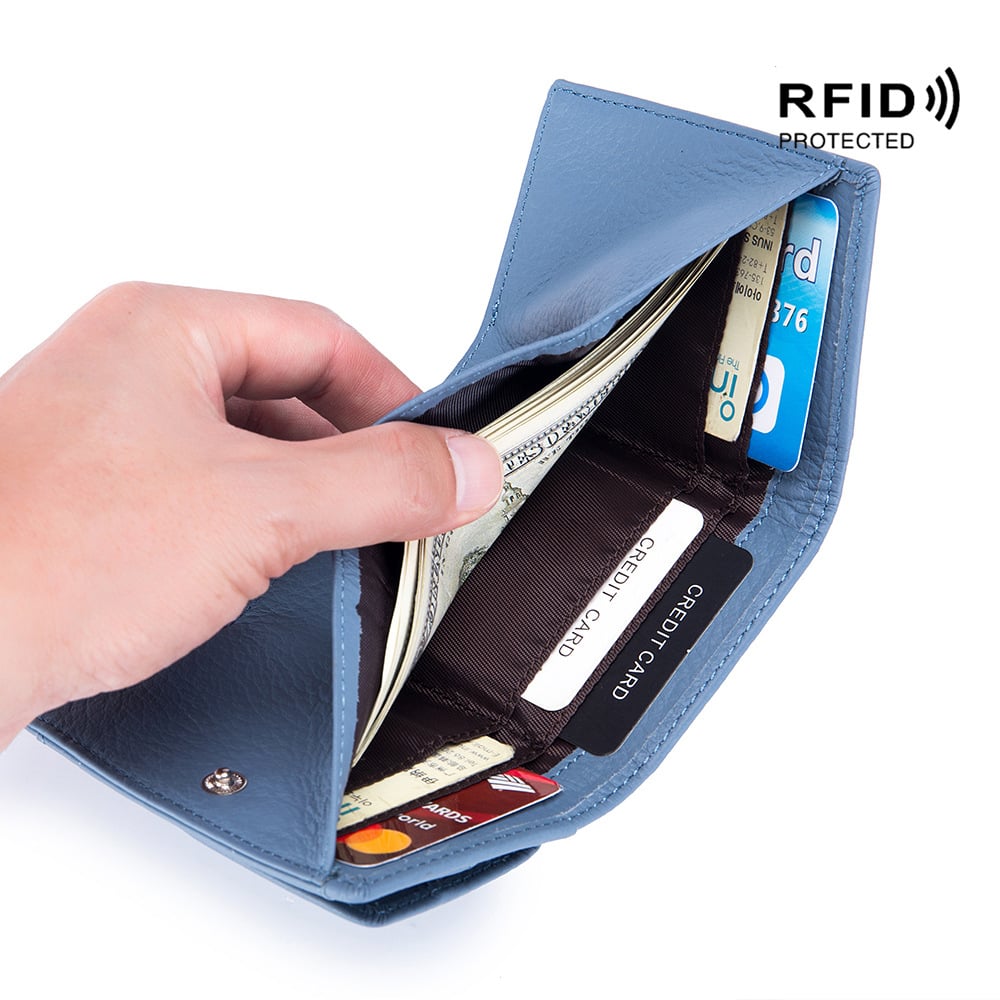 AegisWallet - Unisex-Kreditkartenbetrugsschutz, faltbare Geldbörse