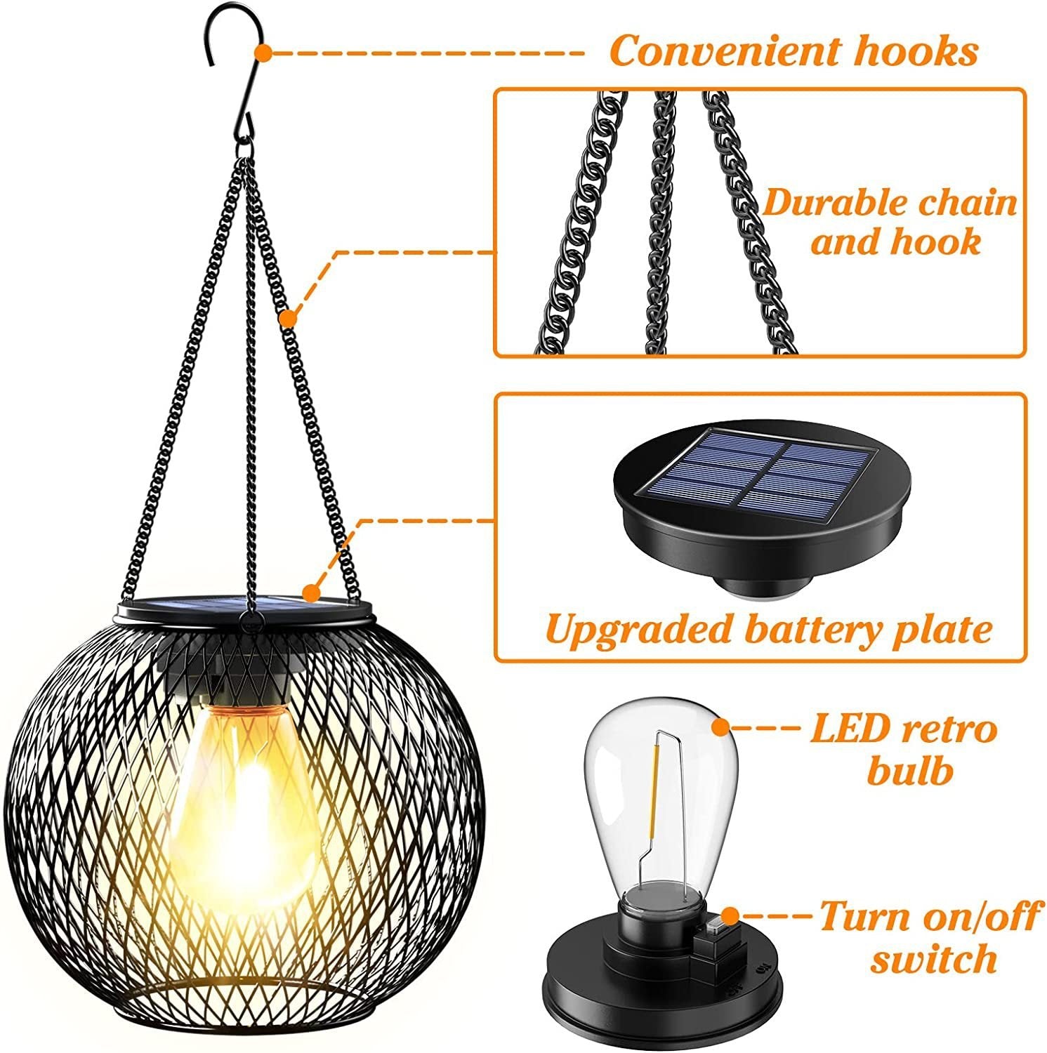 VintageGlow - Solarbeleuchtung im Retro-Stil für charmante Gartenatmosphäre