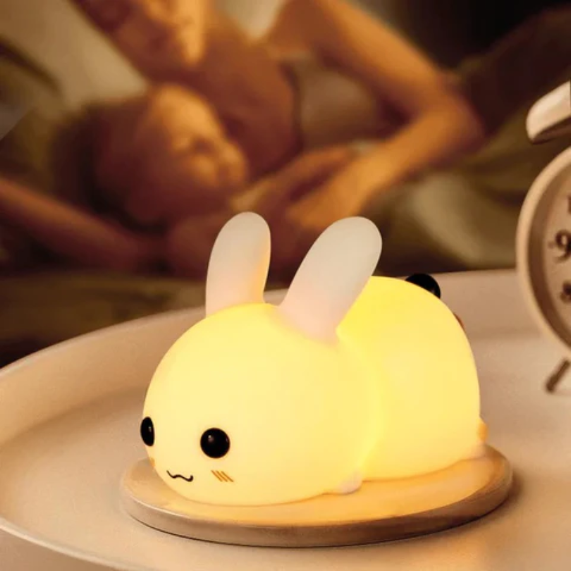 Bunnilo Kinder Nachtlicht Hase | Sanftes Schlummerlicht | Kindersicher & Energiesparend