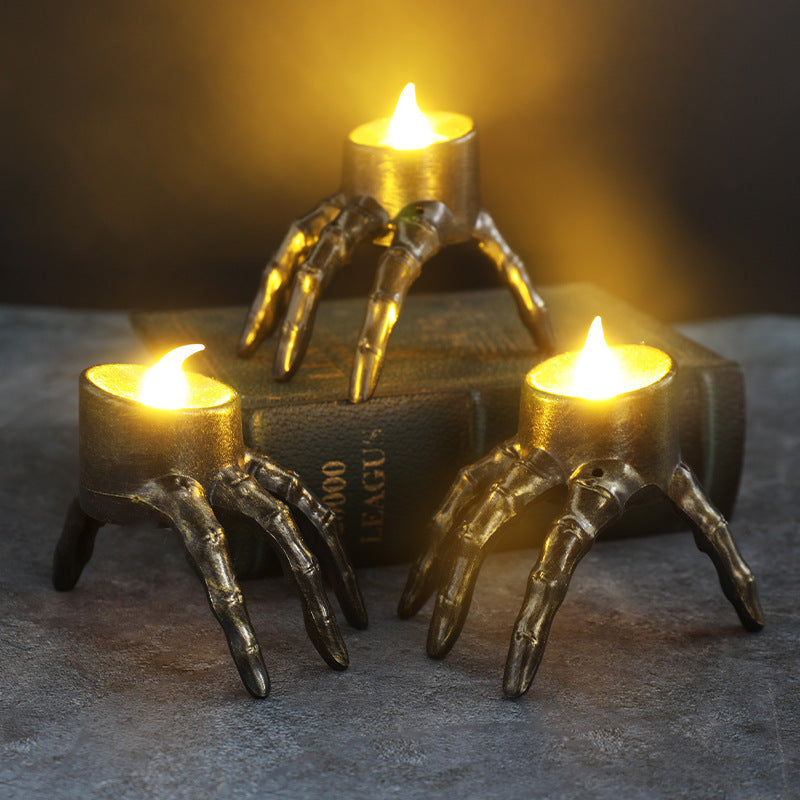 2+1 GRATIS | GhostFlare - Halloween Hand & Totenkopf Kerzenständer