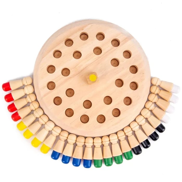 BrainMatch - Holz-Memory-Match-Stick-Schach