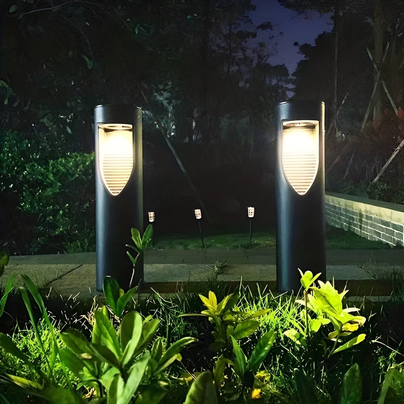 Solvara Solar Gartenlampe Zylinder | Warmweißes Licht | Wasserdicht & Kabellos | Touch-Steuerung