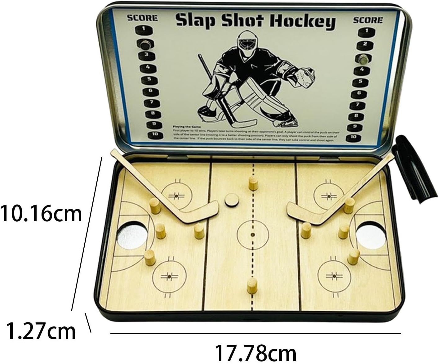 PuckMania – Das tragbare Mini-Hockey-Duell für unterwegs