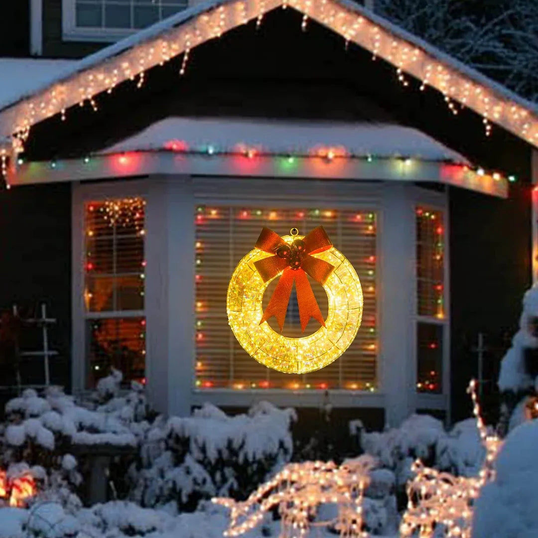 GlowBow – Der leuchtende Weihnachtskranz-Girlande für festliche Eleganz