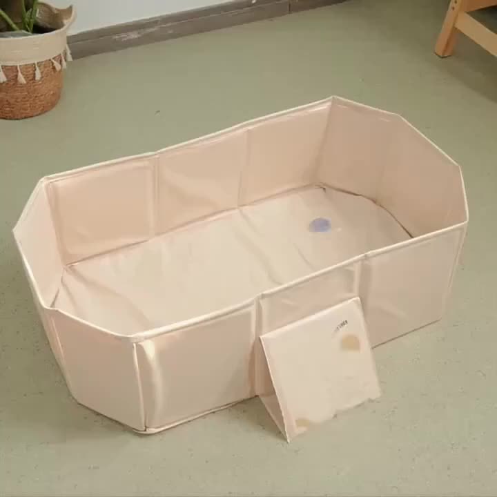 AquaLounge Faltbare Badewanne | Tragbar & Leicht | PVC Komfortbad 75x45x25 cm