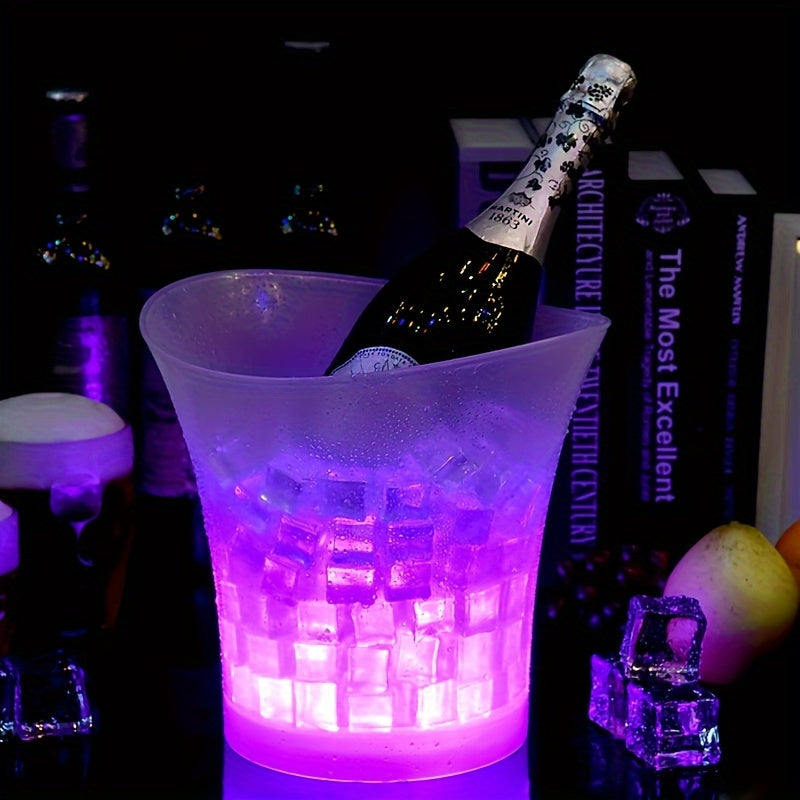 LumiChill LED Sektkühler | 5L Eiseimer | Batteriebetrieben | Party & Event Deko