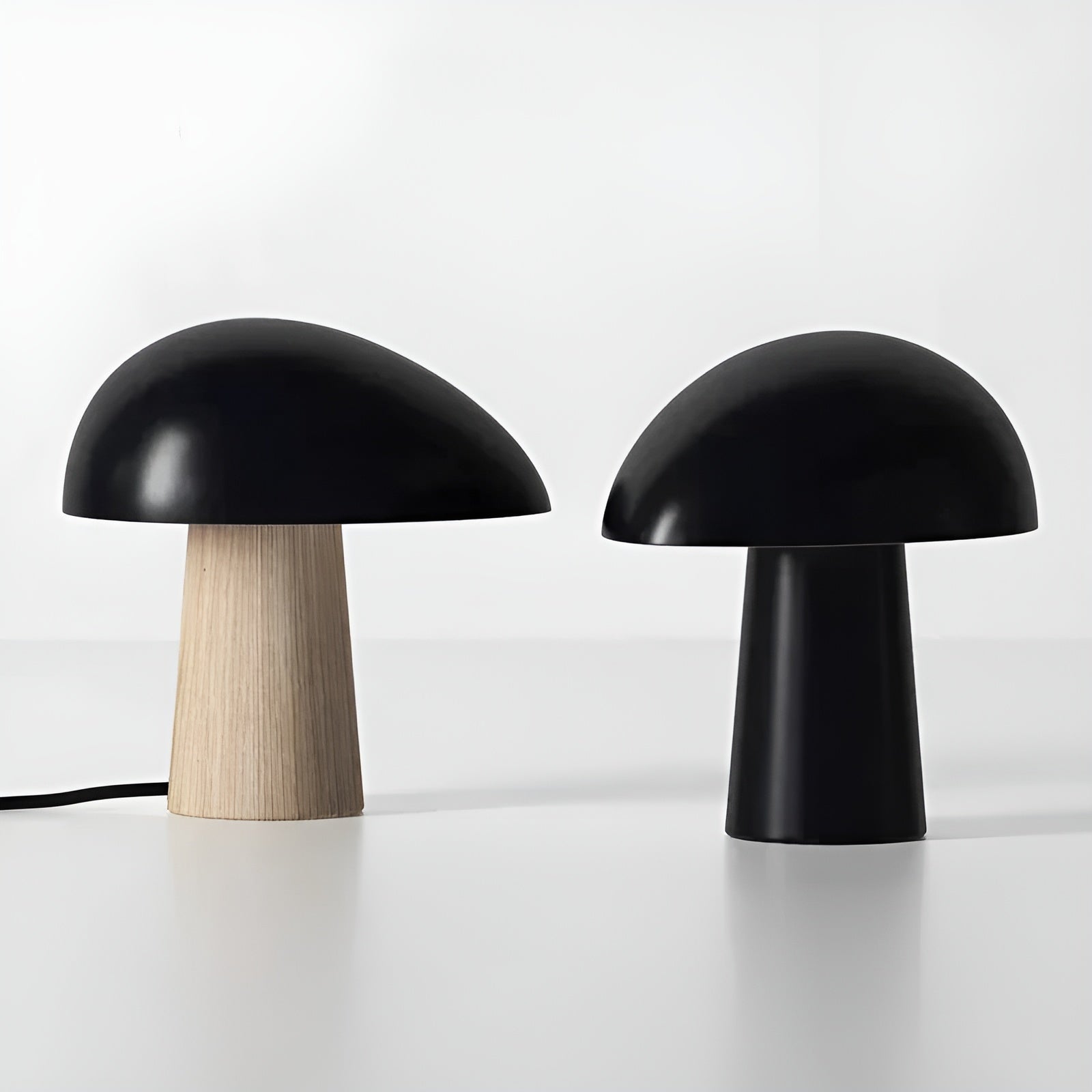 Tischlampe Nordluce | Skandinavisches Design | Warmweißes LED-Licht | Metall & Holz | 28 cm