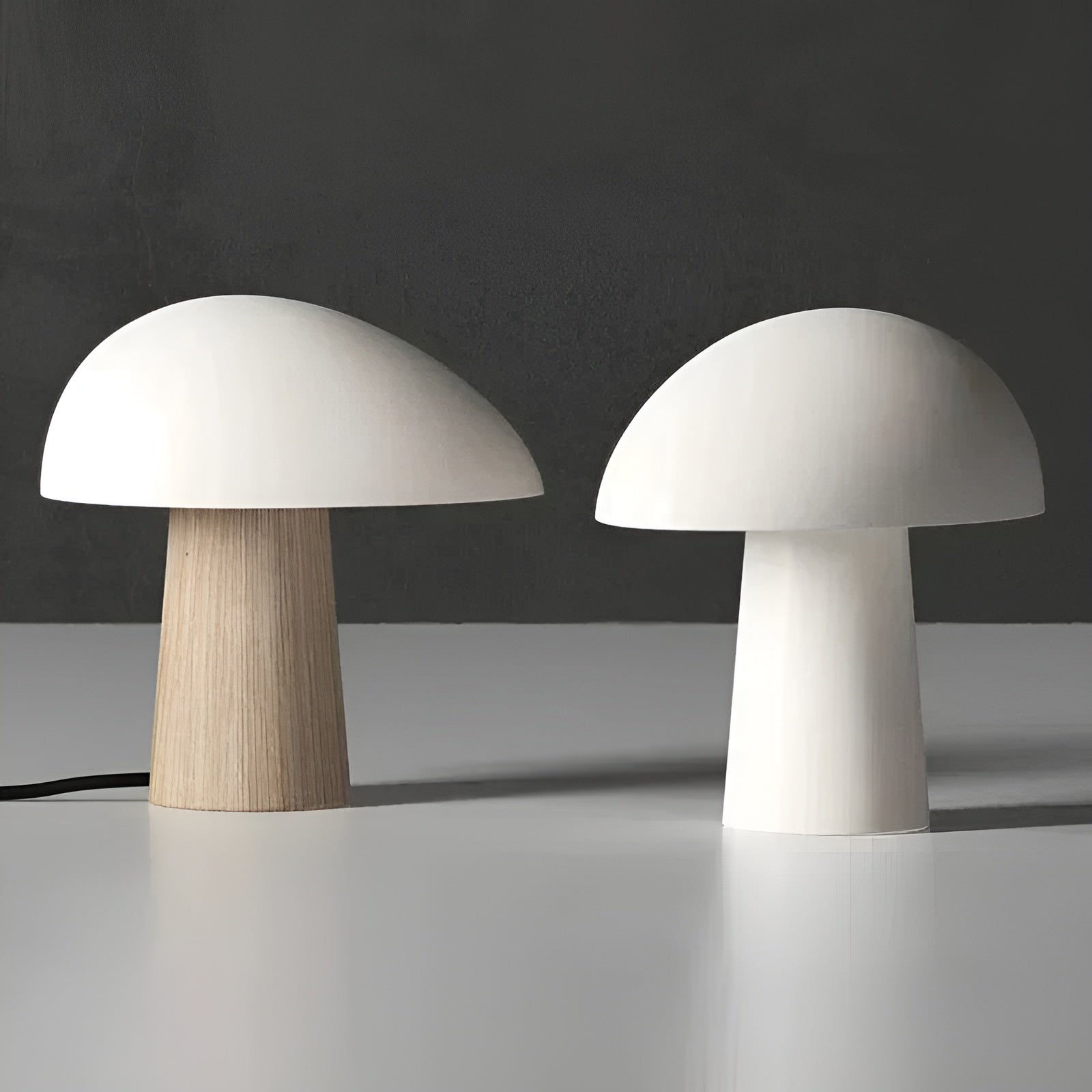 Tischlampe Nordluce | Skandinavisches Design | Warmweißes LED-Licht | Metall & Holz | 28 cm