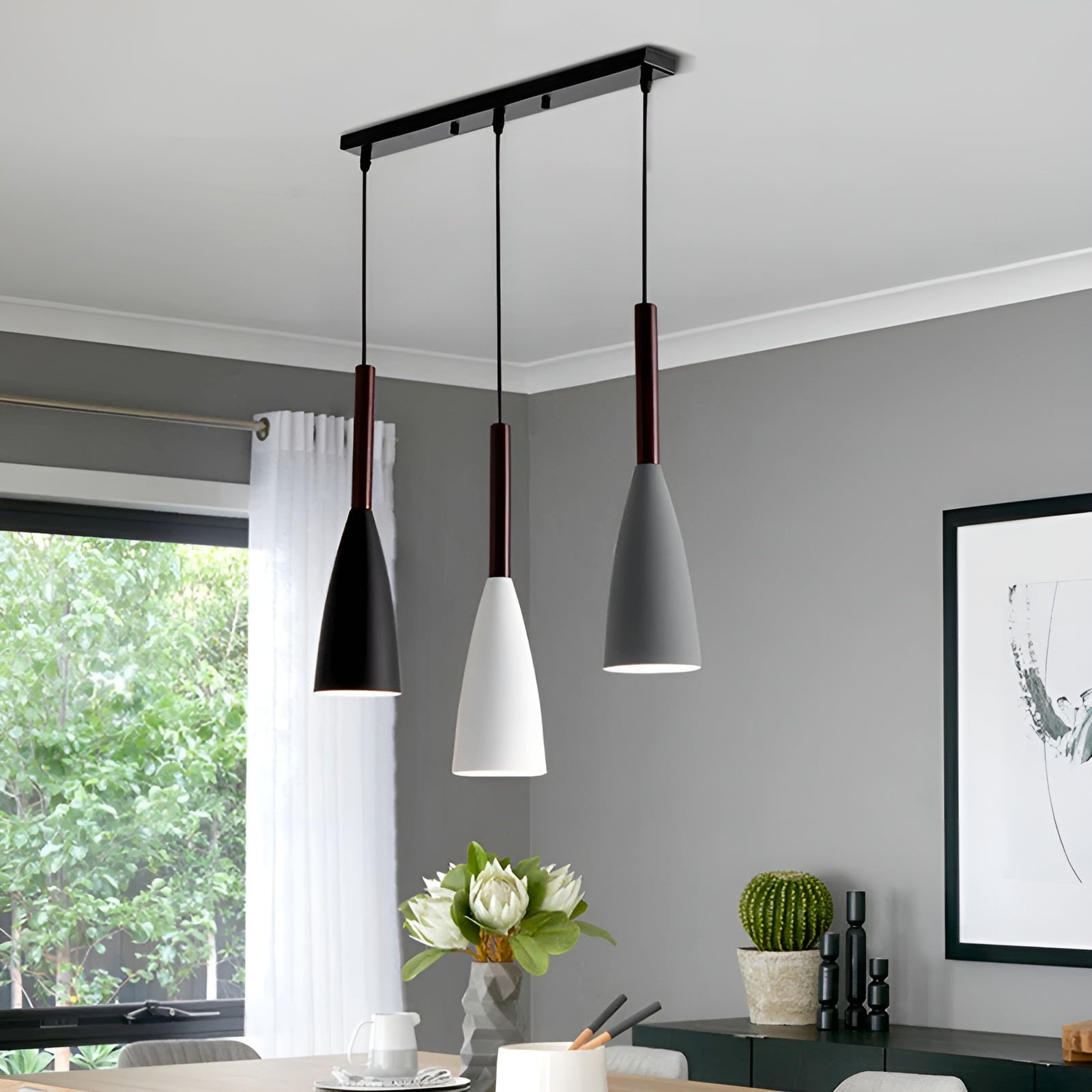 Hängelampe SakuraLume | Japandi Design | Zartes Kirschblütenmotiv | Aluminium & Warmes Licht