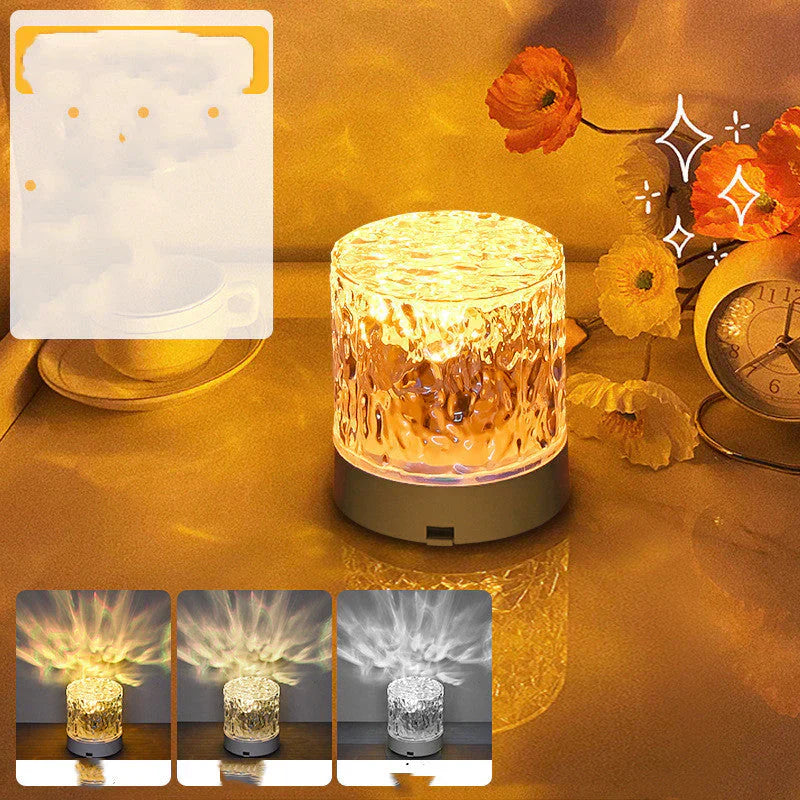 Stimmungsleuchte LumiWave | Wasserglanz-Effekt | 16 RGB-Farben & Fernbedienung | USB-betrieben | Modernes Design