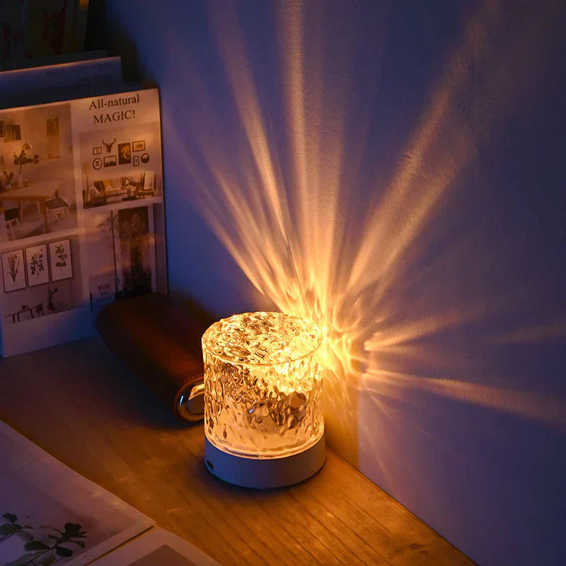 Stimmungsleuchte LumiWave | Wasserglanz-Effekt | 16 RGB-Farben & Fernbedienung | USB-betrieben | Modernes Design