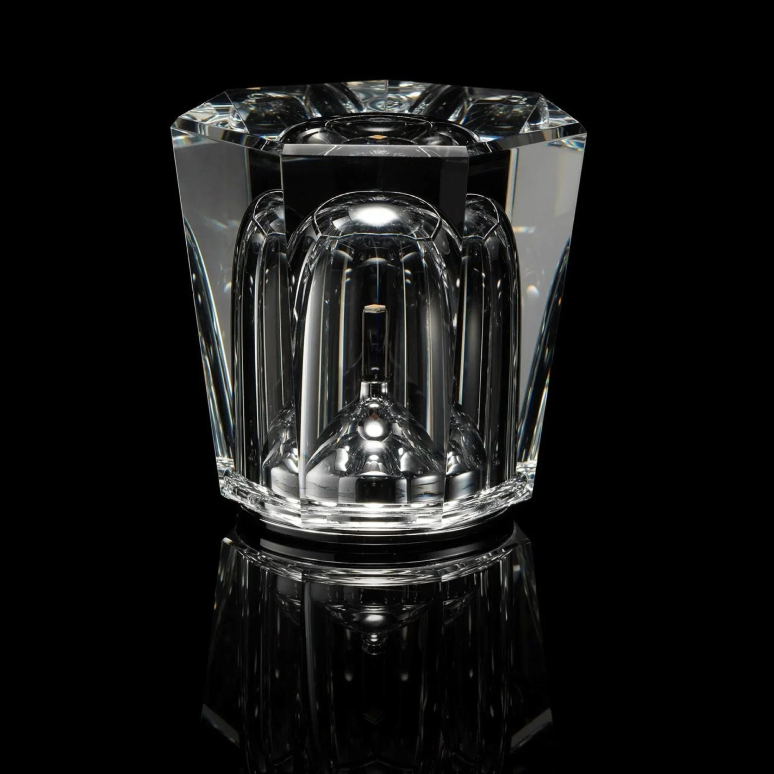 Kristall Tischlampe VÉLORIA | Diamantoptik & 360° Lichtspiel | Kabellos & USB-Aufladbar | Bis zu 12 Std. Leuchtdauer