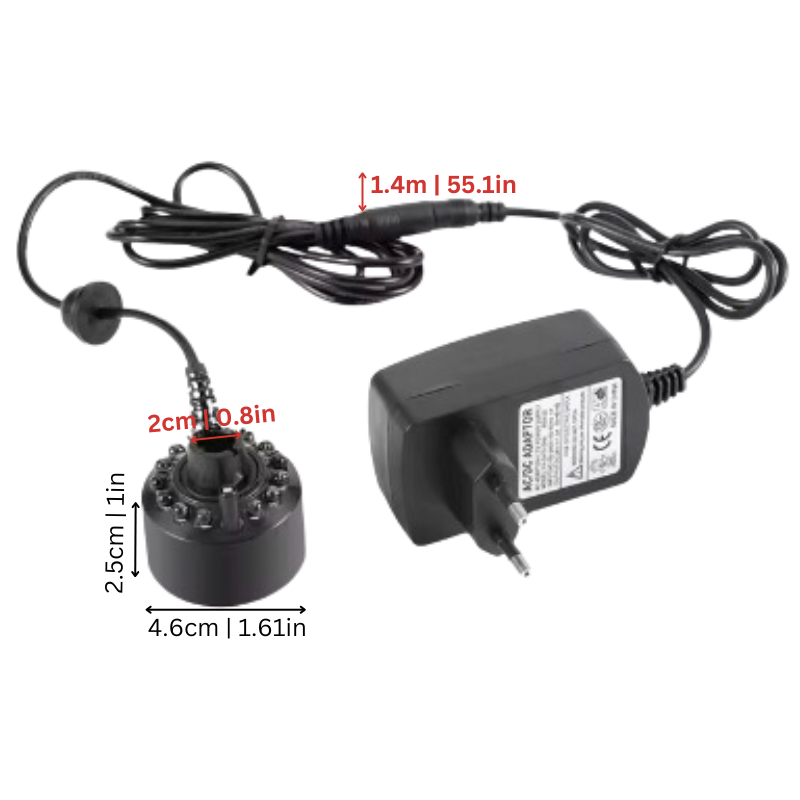 MystiGlow LED Nebelmaschine | Ultraschall | Mit Stimmungslicht | Bis 8h Laufzeit | EU-Stecker