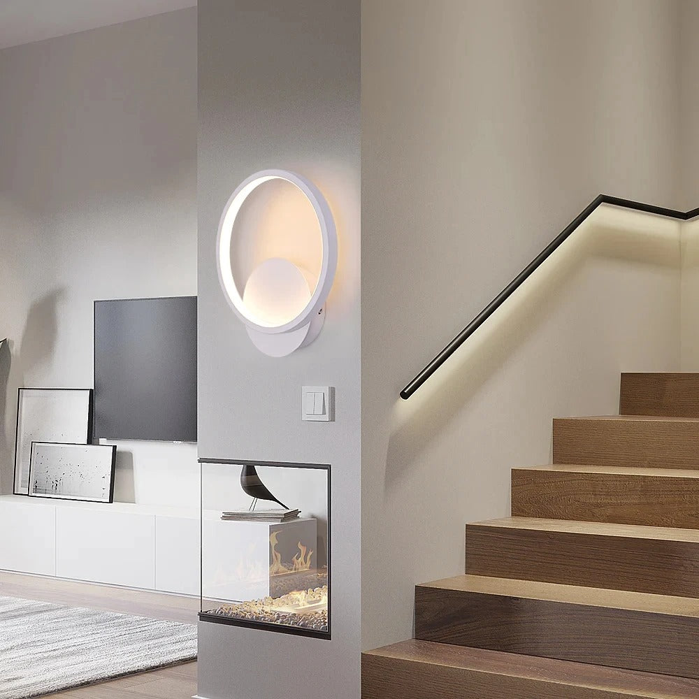 LED Wandleuchte LumoSphere | Rundes Design | Warmweiß 3000 K | Modern & Energiesparend