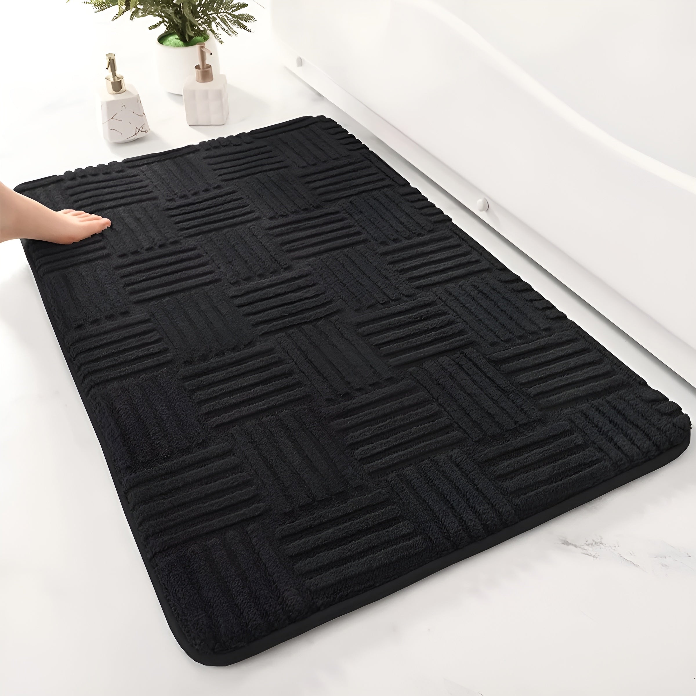 SoftStep Badematte | Rutschfest & Saugstark | Schnell Trocknend | Mikrofaser 41×60 cm
