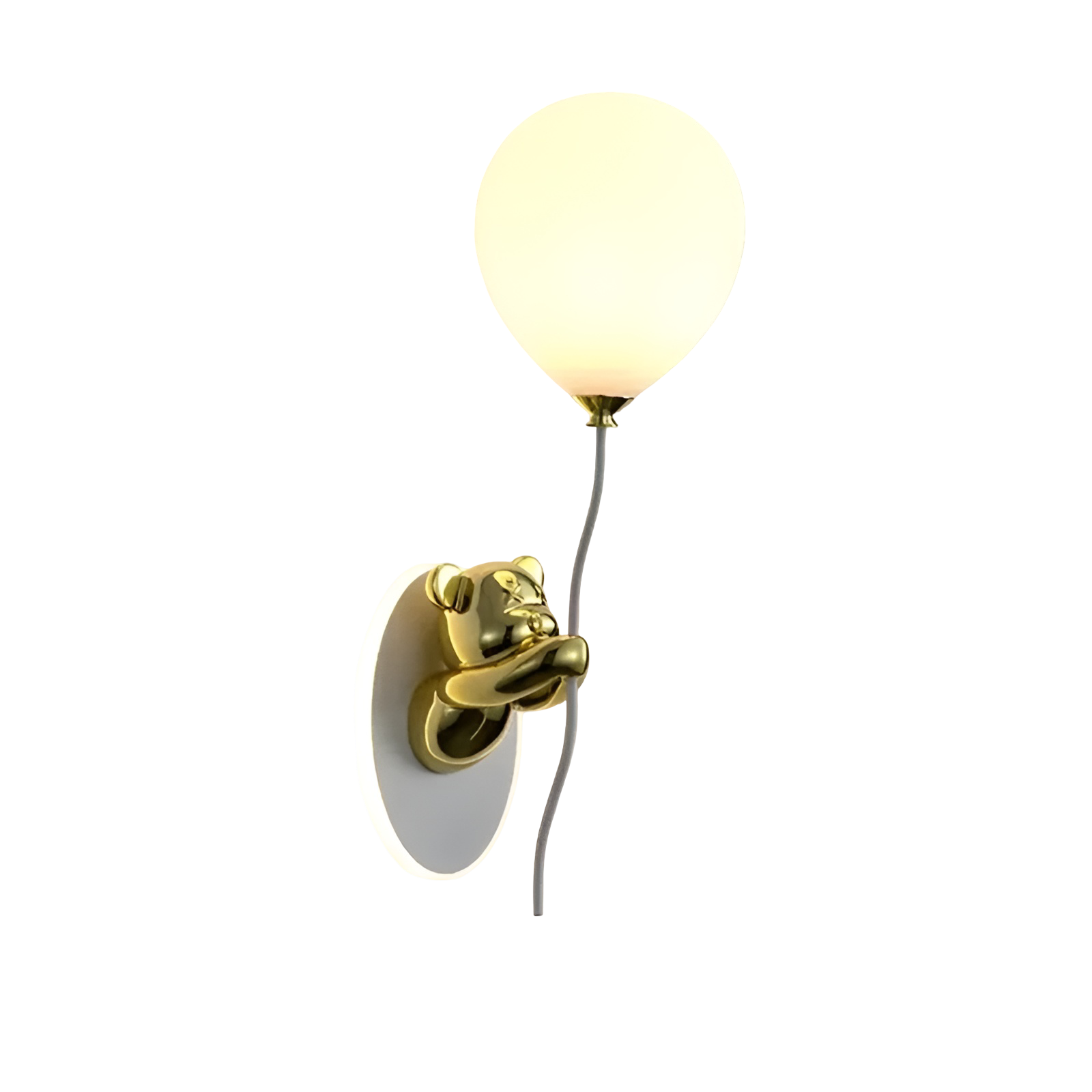 BearBalloon Kinder-Wandleuchte | Niedliches Bären-Design | Sanftes LED-Nachtlicht | Kunstharz