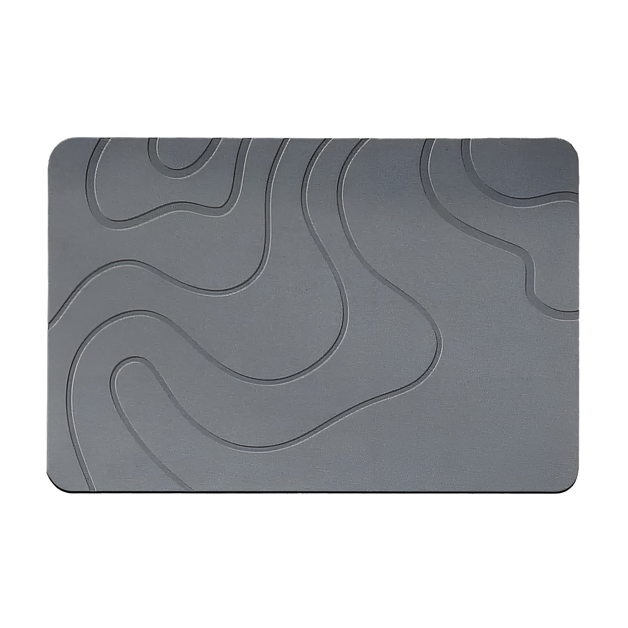 StoneDry Badematte | Kieselgur-Stein | Rutschfest & Saugstark | Grau 40×60 cm
