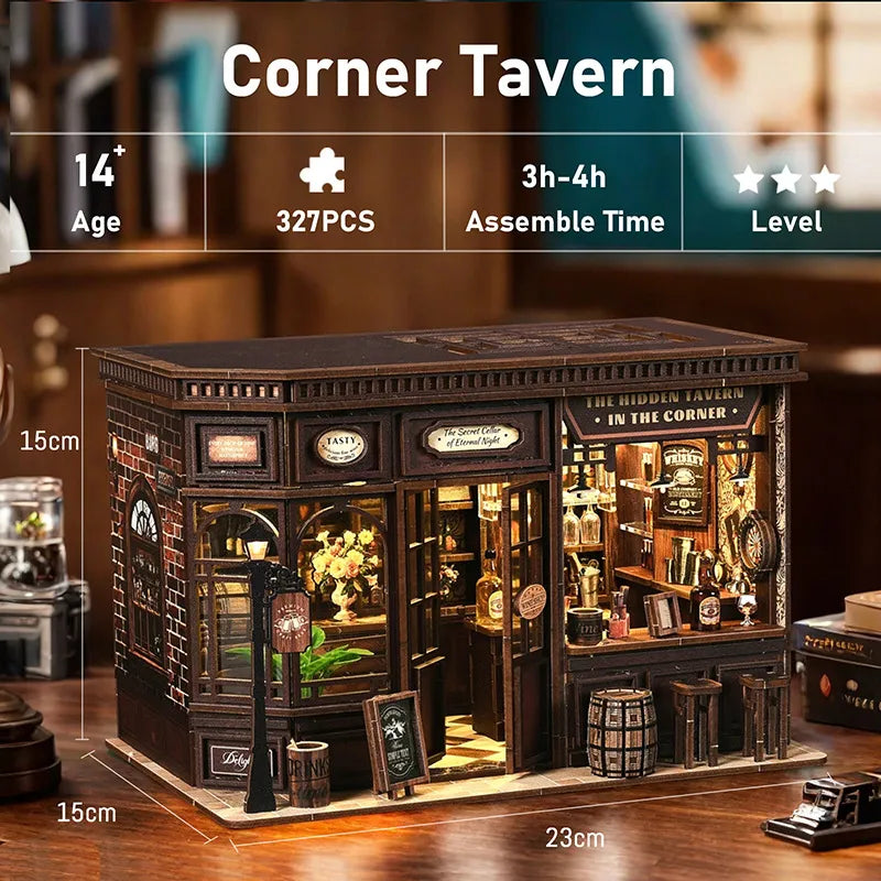 Miniatur Haus Bausatz - Corner Tavern