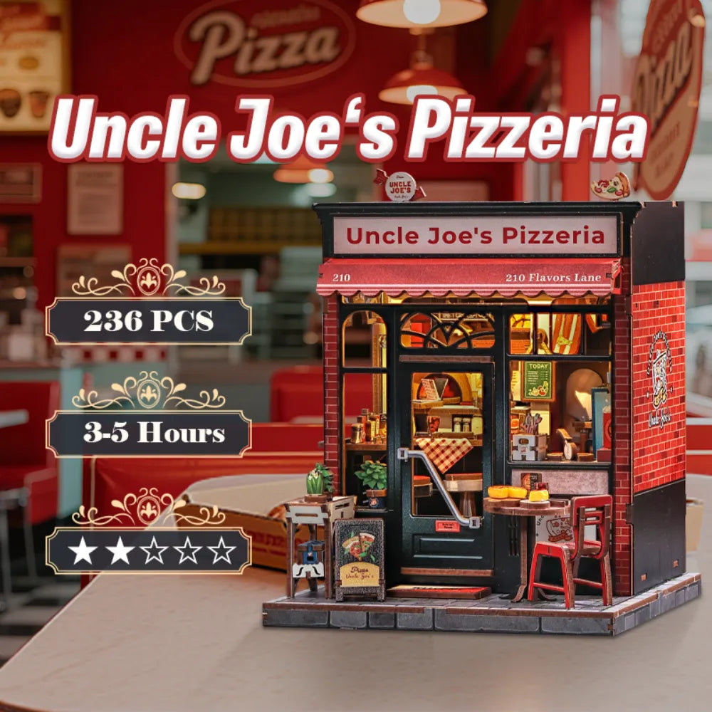 Miniatur Haus Bausatz - Uncle Joe's Pizzeria