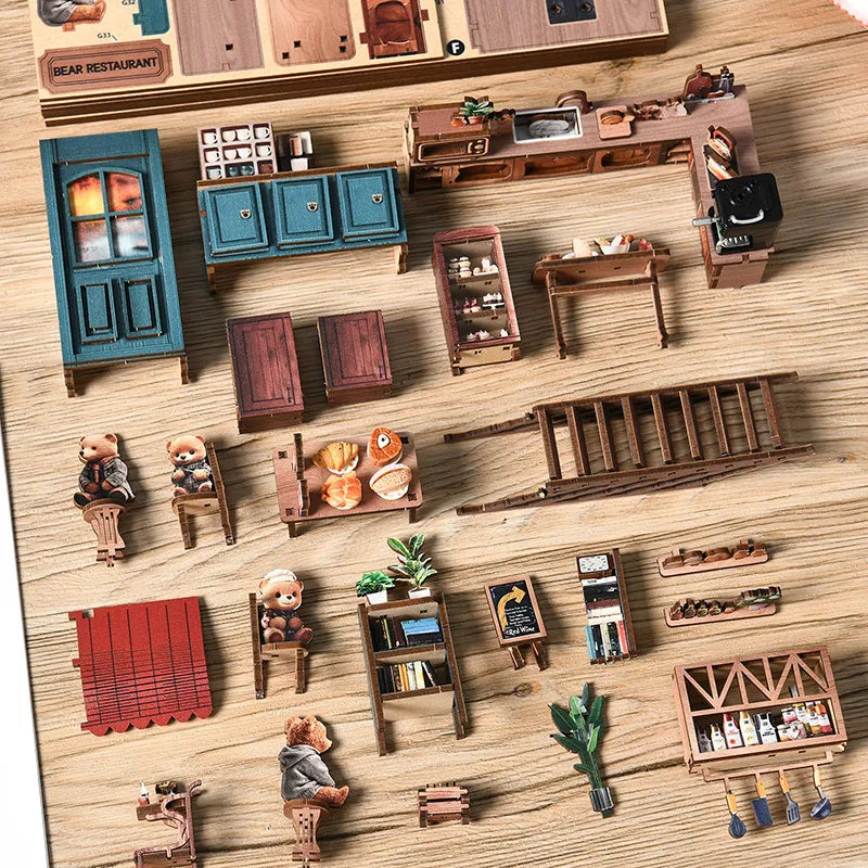 Miniatur Haus Bausatz - Bear Restaurant