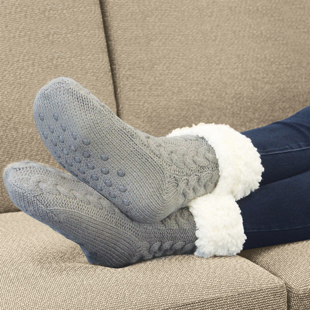2+2 GRATIS | WarmToes - Weiche, mit Sherpa gefütterte Hausschuhe für ultimativen Komfort [Letzter Tag Rabatt]