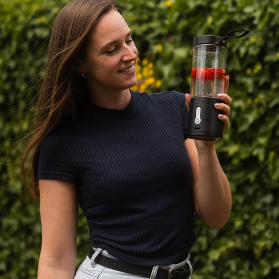 FitMix Go | Tragbarer Smoothie-Maker | 530 ml | USB-Aufladung & 6 Edelstahlklingen